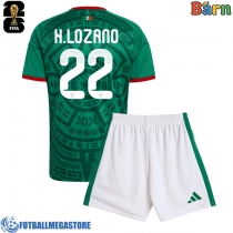 Fotballdrakt Barn Mexico Hirving Lozano #22 Hjemmedraktsett VM 2026 Kortermet (+ Korte bukser)